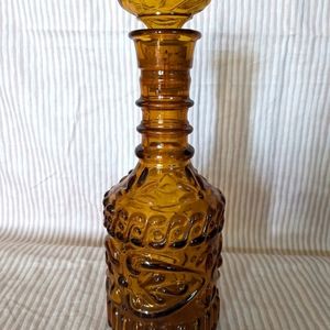 Vintage Amber Liquor Bottle